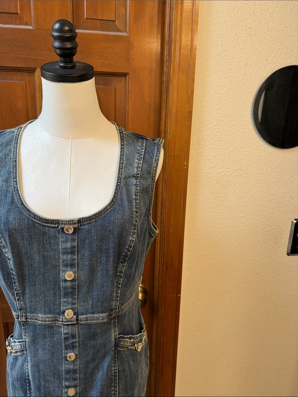 Denim Midi Dress - Blue